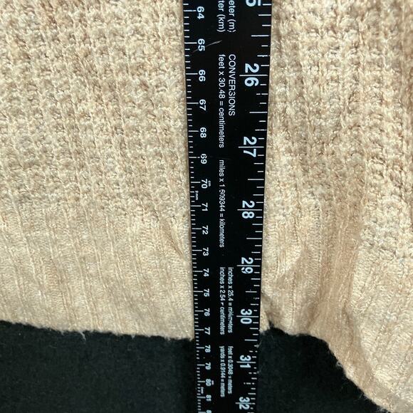 American Eagle Womens Sweater Beige V Neck Oversized Knit Stretch Large - Picture 9 of 12